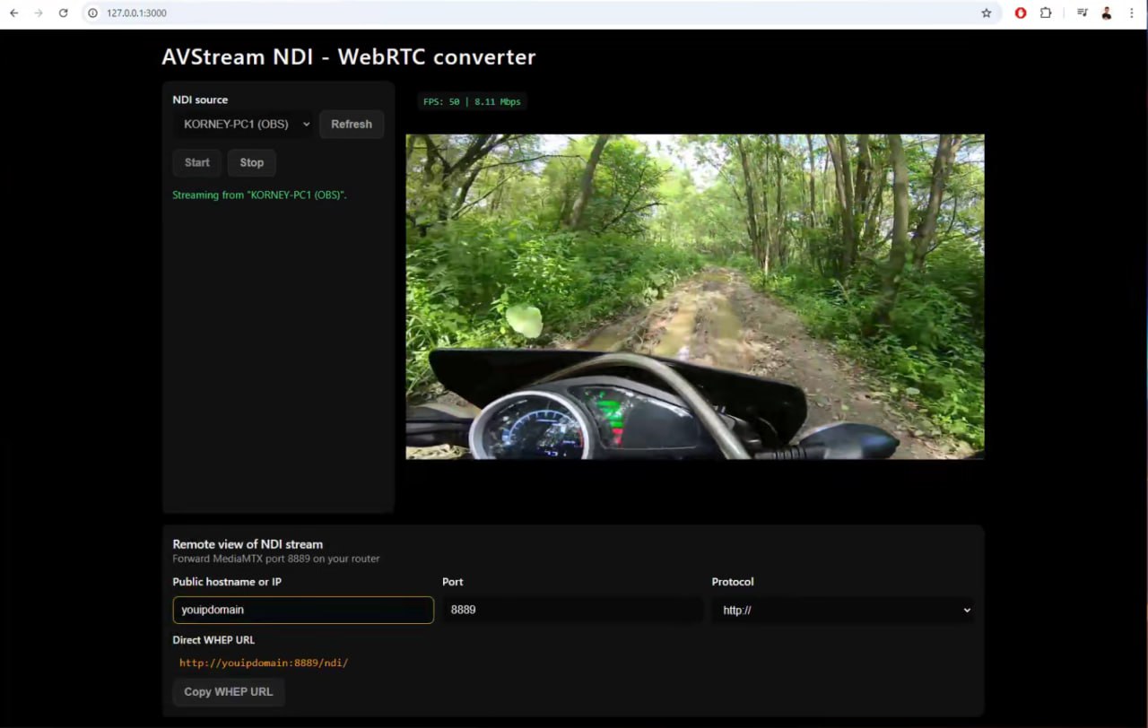 Смотрим любые NDI источники через интернет с любого устройст