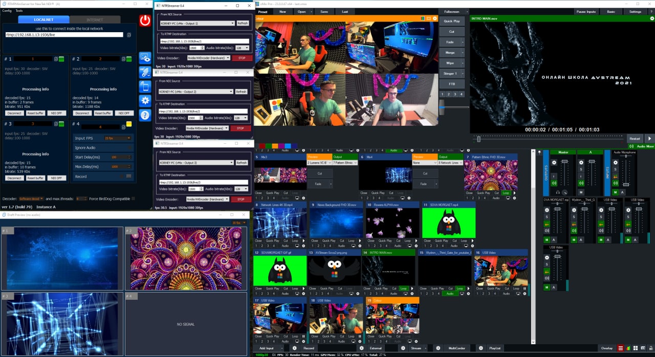 Небольшой спойлер завтрашней онлайн школы AVStream - vMix дл