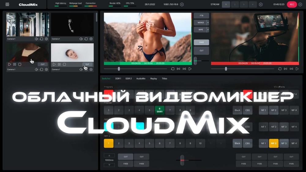 CloudMix - облачный видеомикшер для удалённого продакшена